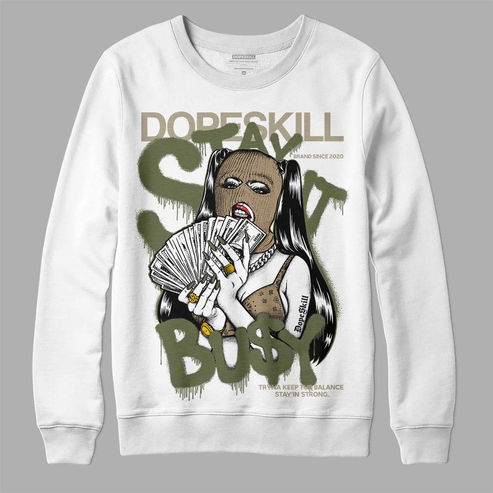 Air Max 90 Ballistic Neutral Olive DopeSkill Sweatshirt Stay It Busy Graphic Streetwear - White