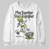 Jordan 5 “Luminous Green” DopeSkill Sweatshirt Play together, Stay together Graphic Streetwear - White