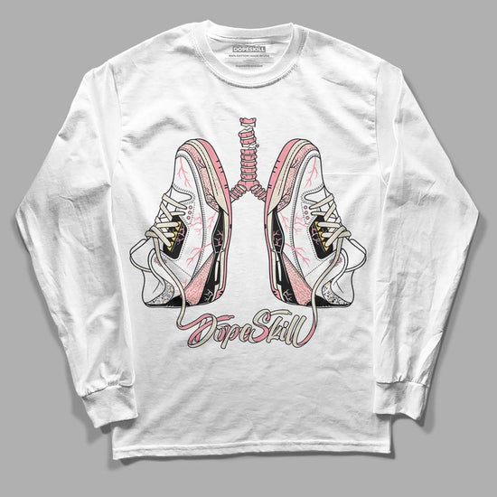 Jordan 3 GS “Red Stardust” DopeSkill Long Sleeve T-Shirt Breathe Graphic Streetwear - White 