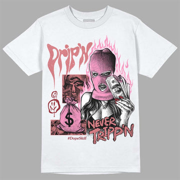 Valentine's Day Collection DopeSkill T-Shirt Drip'n Never Tripp'n Graphic Streetwear - White 