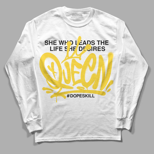 Jordan 4 Tour Yellow Thunder DopeSkill Long Sleeve T-Shirt Queen Graphic Streetwear - White