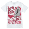 Jordan 1 Retro High '85 OG Metallic Burgundy DopeSkill T-Shirt Real Ones Move In Silence Graphic Streetwear - White