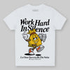 Yellow Sneakers DopeSkill Toddler Kids T-shirt Work Hard In Silence Graphic Streetwear - White