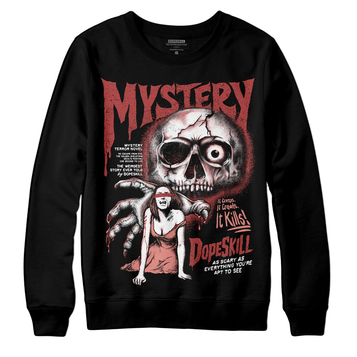 Jordan 13 “Dune Red” DopeSkill Sweatshirt Mystery Ghostly Grasp Graphic Streetwear - Black