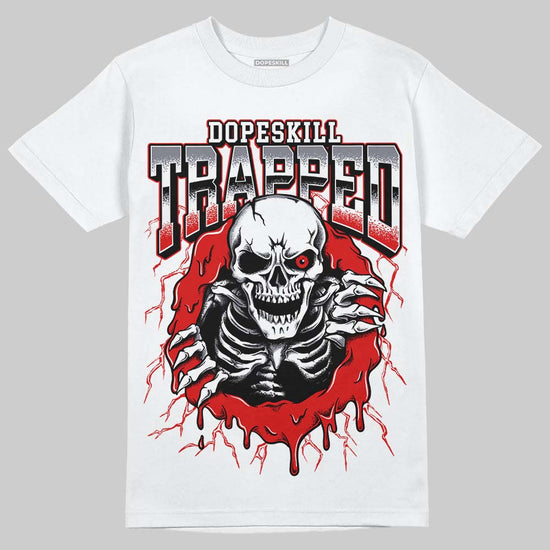 Jordan 9 Retro Gym Red DopeSkill T-Shirt Trapped Halloween Graphic Streetwear - White 