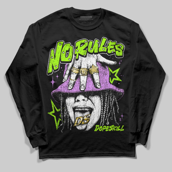Neon Green Sneakers DopeSkill Long Sleeve T-Shirt No Rules Graphic Streetwear - black