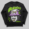 Neon Green Sneakers DopeSkill Long Sleeve T-Shirt No Rules Graphic Streetwear - black