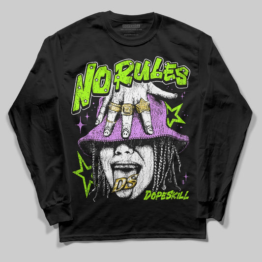 Neon Green Sneakers DopeSkill Long Sleeve T-Shirt No Rules Graphic Streetwear - black