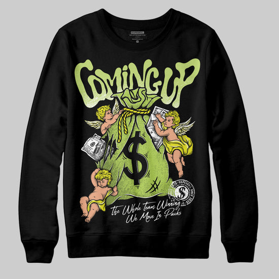 Jordan 13 Retro Bright Cactus DopeSkill Sweatshirt Money Bag Coming Up Graphic Streetwear - Black