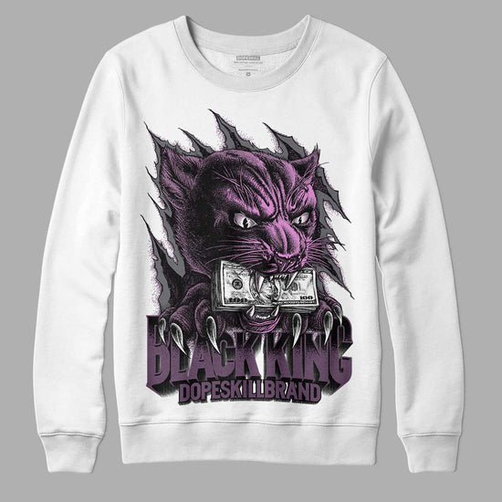 Jordan 2 “Mauve/Off-Noir” DopeSkill Sweatshirt Black King Graphic Streetwear - White 