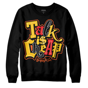 Yellow Sneakers DopeSkill Sweatshirt Talk Is Chip Graphic Streetwear - Black