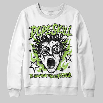 Neon Green Sneakers DopeSkill Sweatshirt Root of Evil Graphic Streetwear - White