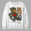 Jordan 5 "Olive" DopeSkill Sweatshirt Love Kills Graphic Streetwear - White 