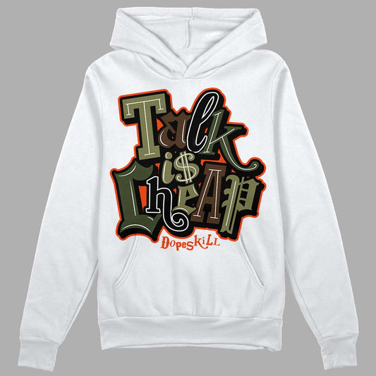 Olive Sneakers DopeSkill Hoodie Sweatshirt Talk Is Chip Graphic Streetwear - White