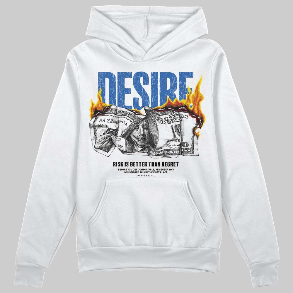 Jordan 3 "True Blue" DopeSkill Hoodie Sweatshirt Desire Graphic Streetwear - White
