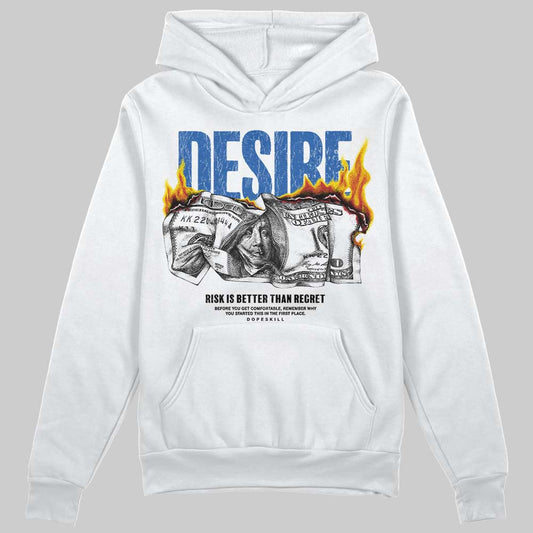 Jordan 3 "True Blue" DopeSkill Hoodie Sweatshirt Desire Graphic Streetwear - White