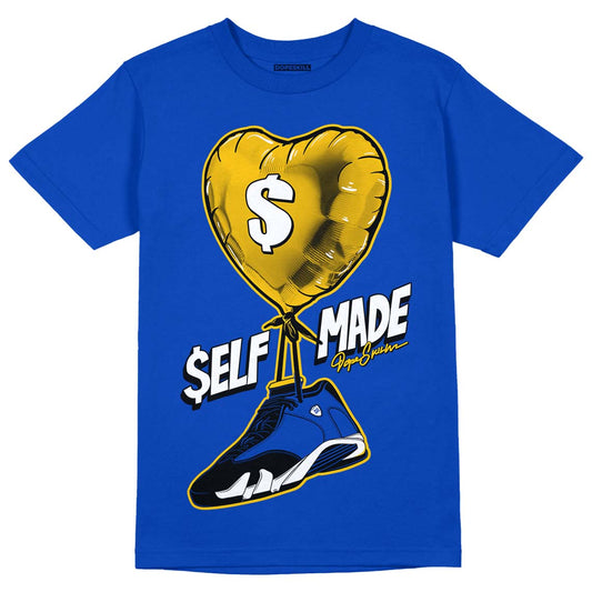 Jordan 14 “Laney” DopeSkill Varsity Royal T-Shirt Self Made Graphic Streetwear