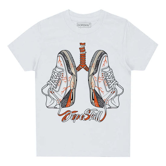 Jordan 3 Georgia Peach DopeSkill Toddler Kids T-shirt Breathe Graphic Streetwear - White