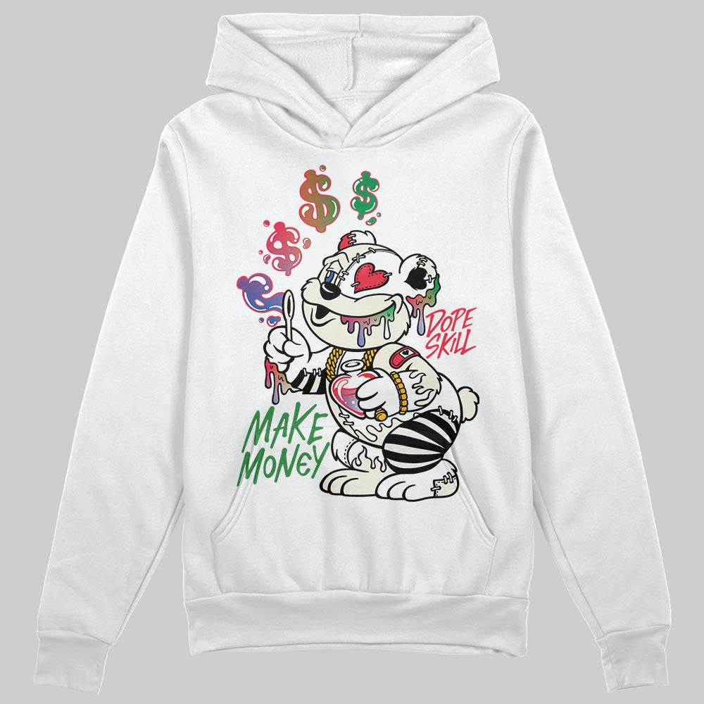Jordan 11 Retro 285 Atlanta DopeSkill Hoodie Sweatshirt Make Money Graphic Streetwear - White