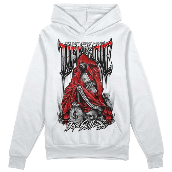 Jordan 1 Low OG “Shadow” DopeSkill Hoodie Sweatshirt Life or Die Graphic Streetwear - White