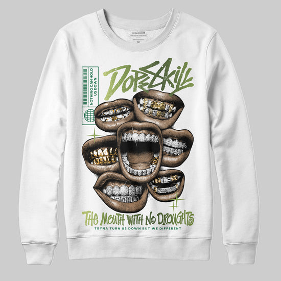 Foamposite Pro 'Pine Green' DopeSkill Sweatshirt The Mouth With No Droughts Graphic Streetwear - White