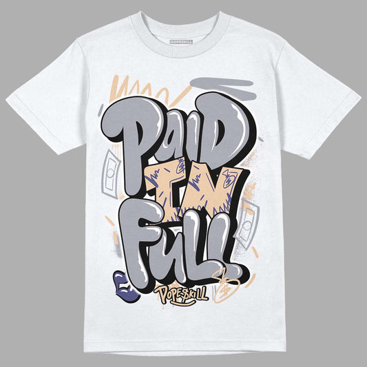 Jordan 4 Retro Frozen Moments DopeSkill T-Shirt New Paid In Full Graphic Streetwear - White 