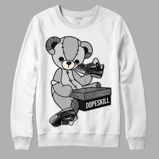 Jordan 3 “Off Noir” DopeSkill Sweatshirt Sneakerhead BEAR Graphic Streetwear - White