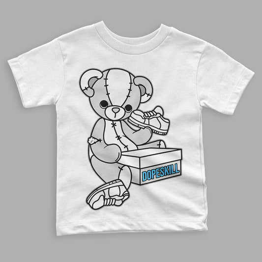 Dunk Low ‘Pure Platinum’ DopeSkill Toddler Kids T-shirt Sneakerhead BEAR Graphic Streetwear - White