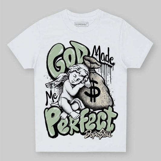 Jordan 4 WMNS “Seafoam” (2025) DopeSkill Toddler Kids T-shirt God Made Me Perfect Graphic Streetwear - White