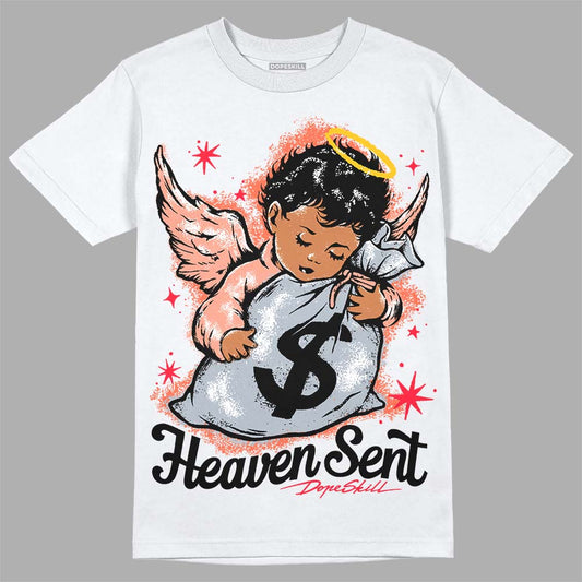 DJ Khaled x Jordan 5 Retro ‘Crimson Bliss’ DopeSkill T-Shirt Heaven Sent Graphic Streetwear - White
