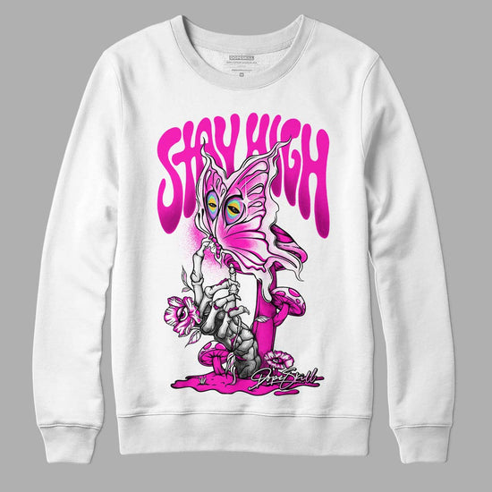 Dunk Low GS “Active Fuchsia” DopeSkill Sweatshirt Stay High Graphic Streetwear - White