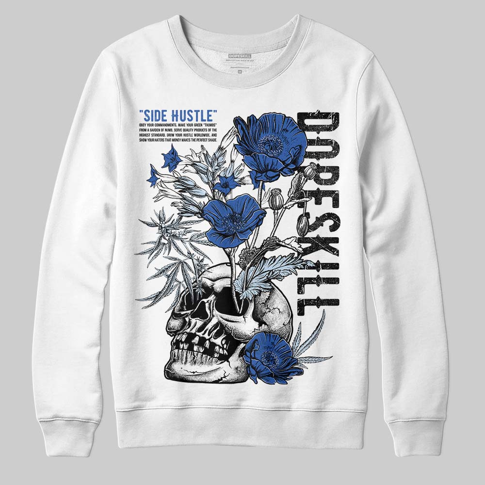 Awake NY x Jordan 5 Retro 'Black Racer Blue' DopeSkill Sweatshirt Side Hustle Graphic Streetwear - White