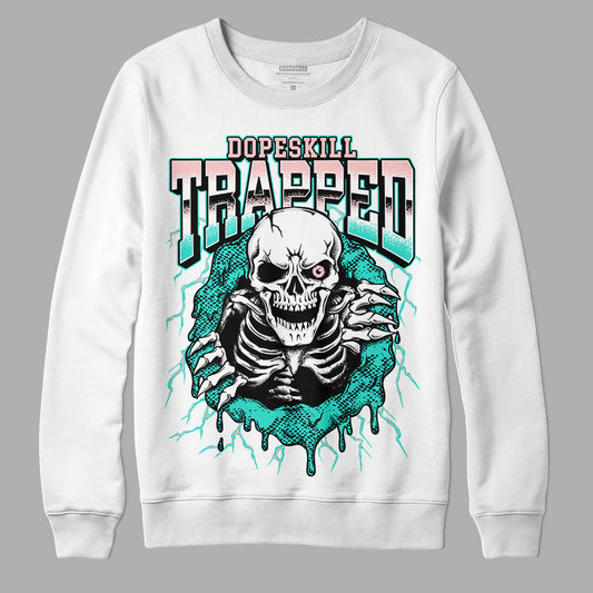 Dunk Low Green Snakeskin DopeSkill Sweatshirt Trapped Halloween Graphic Streetwear - White 