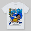 Royal Blue Sneakers DopeSkill Toddler Kids T-shirt No Fake Love Graphic Streetwear - WHite