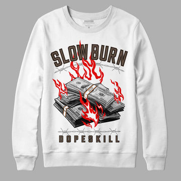 Jordan 1 Retro High OG Palomino DopeSkill Sweatshirt Slow Burn Graphic Streetwear - White