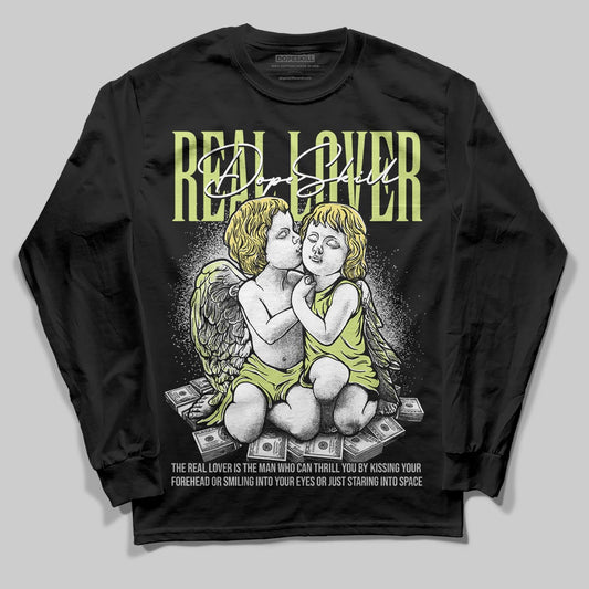 Jordan 4 GS “Light Lemon Twist” DopeSkill Long Sleeve T-Shirt Real Lover Graphic Streetwear - Black