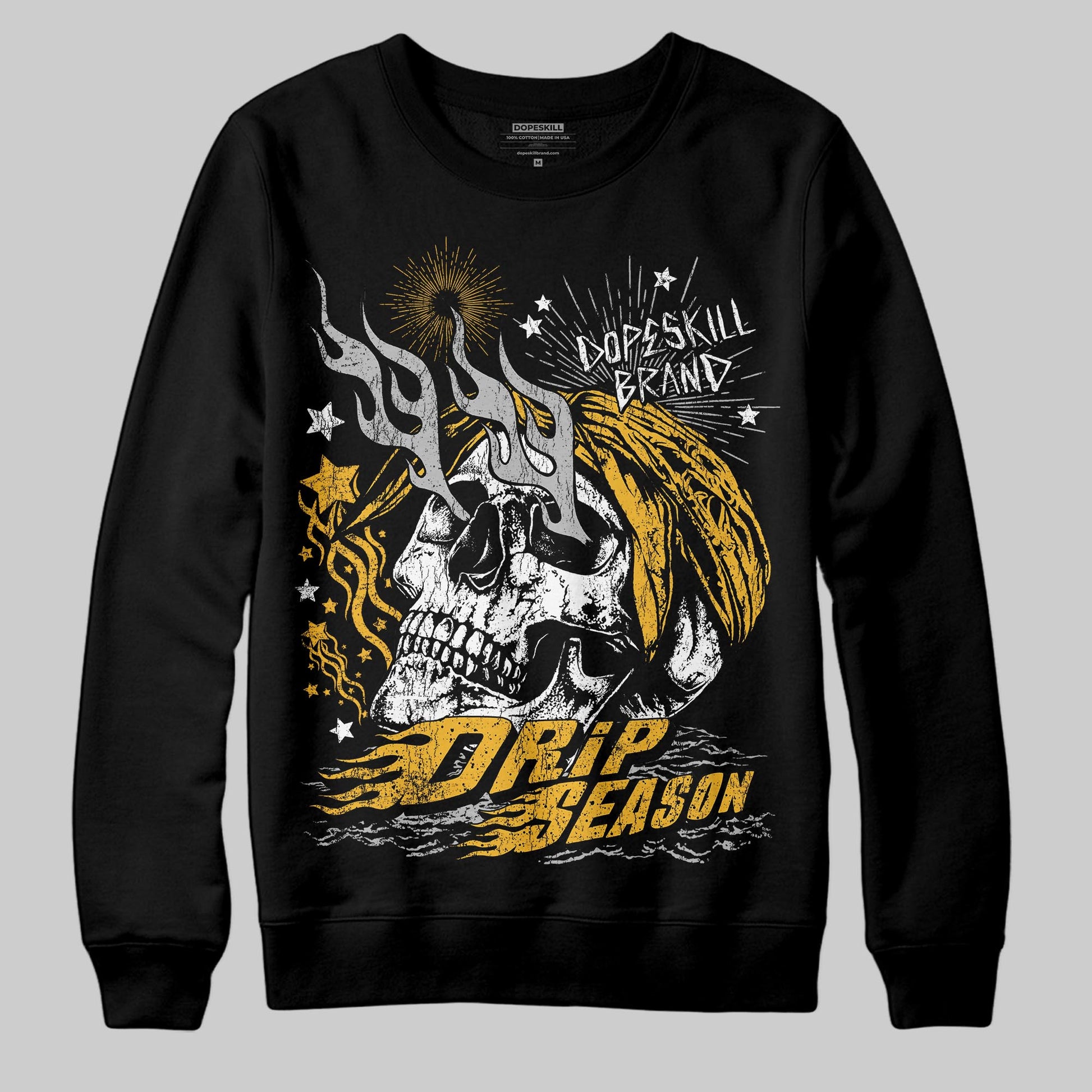 Jordan 5 'Tokyo' DopeSkill Sweatshirt Drip Season Graphic Streetwear - Black