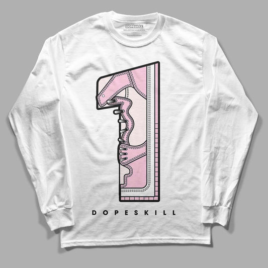 Dunk Low LX Pink Foam DopeSkill Long Sleeve T-Shirt No.1 Graphic Streetwear - White