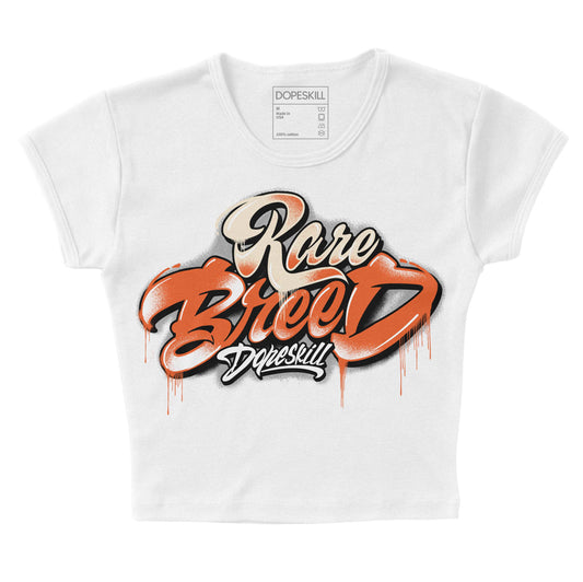 Jordan 3 Georgia Peach DopeSkill Women's Crop Top Rare Breed Type Graphic Streetwear - White