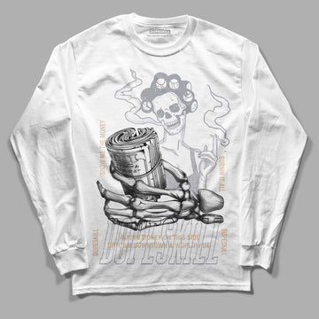 Jordan 4 Retro Frozen Moments DopeSkill Long Sleeve T-Shirt Show Me The Money Graphic Streetwear - White 