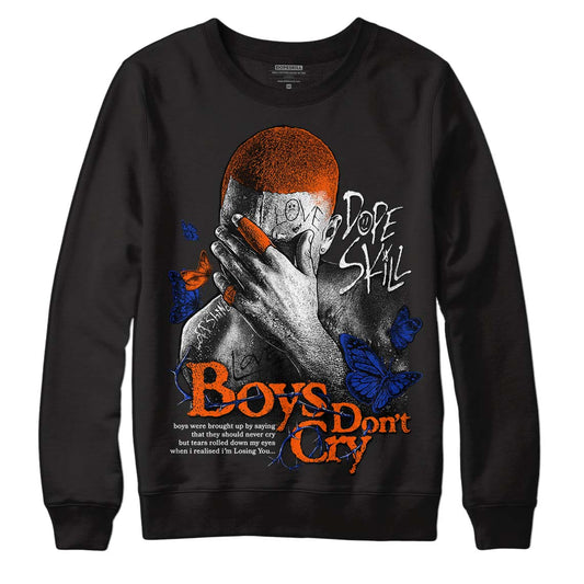 Dunk Low Futura Orange Blaze DopeSkill Sweatshirt Boys Don't Cry Graphic Streetwear - Black