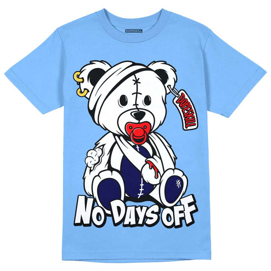 Jordan 9 Powder Blue DopeSkill Tropical Blue T-shirt Hurt Bear Graphic Streetwear