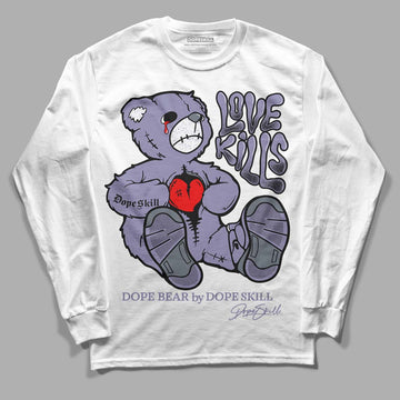 Jordan 5 Retro Low Indigo Haze DopeSkill Long Sleeve T-Shirt Love Kills Graphic Streetwear - White