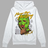 Neon Green Sneakers DopeSkill Hoodie Sweatshirt Never Stop Hustling Graphic Streetwear - White 