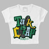 Jordan 5 “Lucky Green” DopeSkill Women's Crop Top Talk Is Chip Graphic Streetwear - White