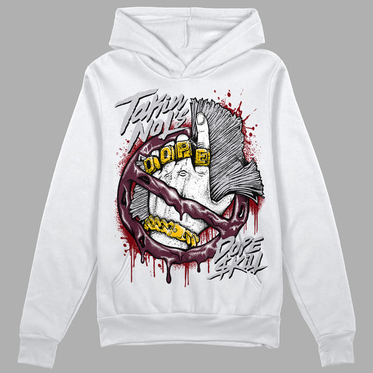 Jordan 5 Retro Burgundy DopeSkill Hoodie Sweatshirt Takin No L's Graphic Streetwear - White 