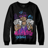 PURPLE Sneakers DopeSkill Sweatshirt All Hustle No Luck Graphic Streetwear - Black