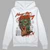 Olive Sneakers  DopeSkill Hoodie Sweatshirt Never Stop Hustling Graphic Streetwear - White 