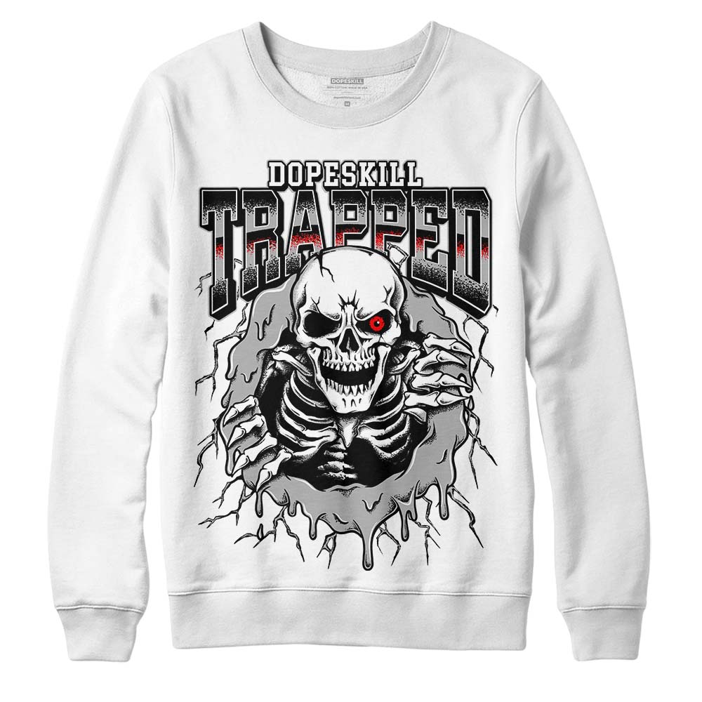 Jordan 1 Low OG “Shadow” DopeSkill Sweatshirt Trapped Halloween Graphic Streetwear - White