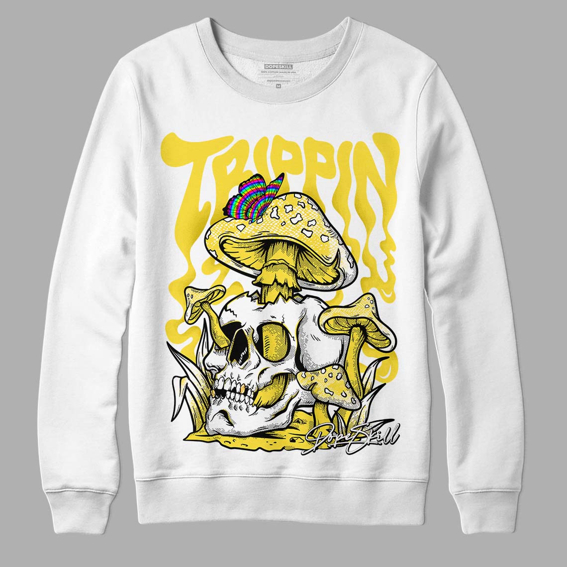 Jordan 11 Low 'Yellow Snakeskin' DopeSkill Sweatshirt Trippin Graphic Streetwear - White